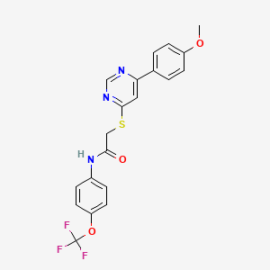 2-((6-(4-methoxyphenyl)pyrimidin-4-yl)thio)-N-(4-(trifluoromethoxy)phenyl)acetamide