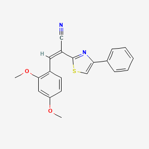 (Z)-3-(2,4-dimethoxyphenyl)-2-(4-phenylthiazol-2-yl)acrylonitrile
