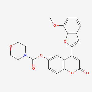 4-(7-methoxybenzofuran-2-yl)-2-oxo-2H-chromen-6-yl morpholine-4-carboxylate