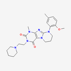 9-(2-methoxy-5-methylphenyl)-1-methyl-3-(2-piperidin-1-ylethyl)-7,8-dihydro-6H-purino[7,8-a]pyrimidine-2,4-dione