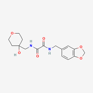 N1-(benzo[d][1,3]dioxol-5-ylmethyl)-N2-((4-hydroxytetrahydro-2H-pyran-4-yl)methyl)oxalamide