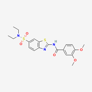 N-[6-(diethylsulfamoyl)-1,3-benzothiazol-2-yl]-3,4-dimethoxybenzamide