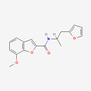 molecular formula C17H17NO4 B2962754 N-[1-(furan-2-yl)propan-2-yl]-7-methoxy-1-benzofuran-2-carboxamide CAS No. 1251544-84-9