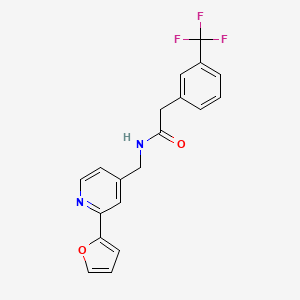 N-((2-(furan-2-yl)pyridin-4-yl)methyl)-2-(3-(trifluoromethyl)phenyl)acetamide