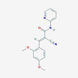 (2E)-2-cyano-3-(2,4-dimethoxyphenyl)-N-(pyridin-2-yl)prop-2-enamide