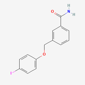 B2962772 3-(4-Iodophenoxymethyl)benzamide CAS No. 1292932-97-8