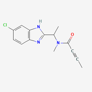 N-[1-(6-Chloro-1H-benzimidazol-2-yl)ethyl]-N-methylbut-2-ynamide
