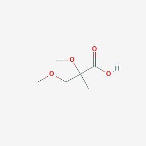 molecular formula C6H12O4 B2962786 2,3-Dimethoxy-2-methylpropanoic acid CAS No. 1249650-58-5