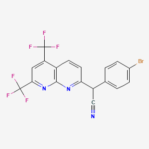 2-[5,7-Bis(trifluoromethyl)-1,8-naphthyridin-2-yl]-2-(4-bromophenyl)acetonitrile
