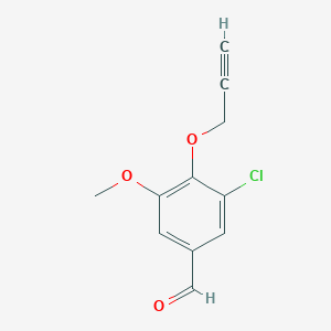 molecular formula C11H9ClO3 B2962797 3-Chloro-5-methoxy-4-(prop-2-yn-1-yloxy)benzaldehyde CAS No. 428504-19-2