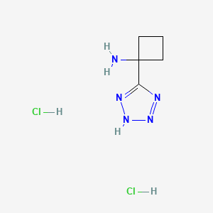 molecular formula C5H11Cl2N5 B2962798 1-(1H-Tetrazol-5-yl)cyclobutan-1-amine dihydrochloride CAS No. 2126178-03-6
