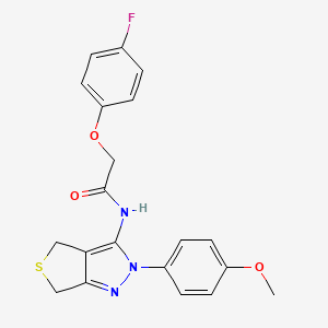 molecular formula C20H18FN3O3S B2962806 2-(4-fluorophenoxy)-N-[2-(4-methoxyphenyl)-4,6-dihydrothieno[3,4-c]pyrazol-3-yl]acetamide CAS No. 893941-54-3