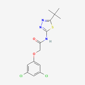 N-(5-tert-butyl-1,3,4-thiadiazol-2-yl)-2-(3,5-dichlorophenoxy)acetamide