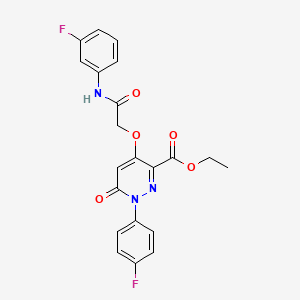 Ethyl 1-(4-fluorophenyl)-4-(2-((3-fluorophenyl)amino)-2-oxoethoxy)-6-oxo-1,6-dihydropyridazine-3-carboxylate