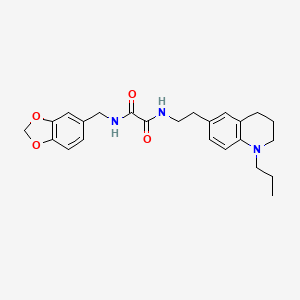 N1-(benzo[d][1,3]dioxol-5-ylmethyl)-N2-(2-(1-propyl-1,2,3,4-tetrahydroquinolin-6-yl)ethyl)oxalamide