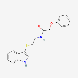 molecular formula C18H18N2O2S B2962823 N-(2-((1H-吲哚-3-基)硫代)乙基)-2-苯氧基乙酰胺 CAS No. 687570-17-8