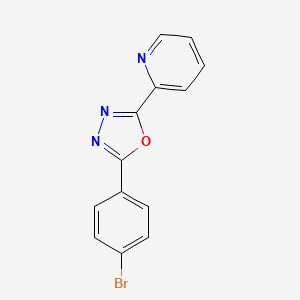 molecular formula C13H8BrN3O B2962824 2-(4-Bromophenyl)-5-(pyridin-2-yl)-1,3,4-oxadiazole CAS No. 1081133-08-5