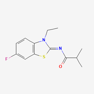molecular formula C13H15FN2OS B2962825 (E)-N-(3-ethyl-6-fluorobenzo[d]thiazol-2(3H)-ylidene)isobutyramide CAS No. 865545-00-2