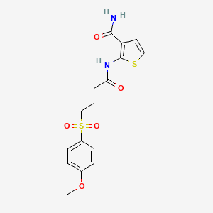 2-(4-((4-Methoxyphenyl)sulfonyl)butanamido)thiophene-3-carboxamide