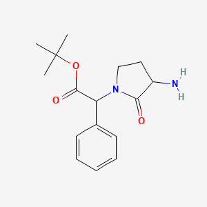 Tert-butyl 2-(3-amino-2-oxopyrrolidin-1-yl)-2-phenylacetate
