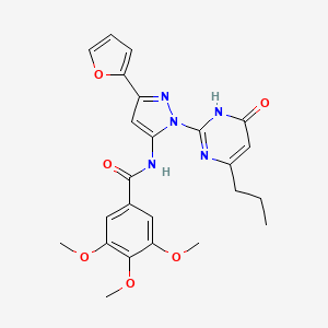 N-(3-(Furan-2-yl)-1-(6-oxo-4-propyl-1,6-dihydropyrimidin-2-yl)-1H-pyrazol-5-yl)-3,4,5-trimethoxybenzamide