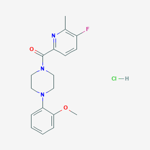 (5-Fluoro-6-methylpyridin-2-yl)-[4-(2-methoxyphenyl)piperazin-1-yl]methanone;hydrochloride