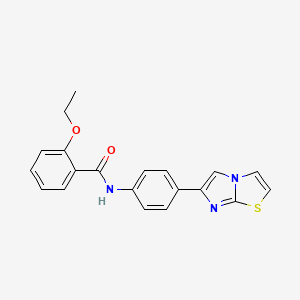 molecular formula C20H17N3O2S B2962838 2-ethoxy-N-(4-(imidazo[2,1-b]thiazol-6-yl)phenyl)benzamide CAS No. 893989-98-5