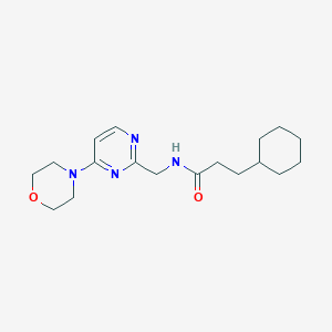 3-cyclohexyl-N-((4-morpholinopyrimidin-2-yl)methyl)propanamide
