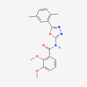 molecular formula C19H19N3O4 B2962841 N-[5-(2,5-dimethylphenyl)-1,3,4-oxadiazol-2-yl]-2,3-dimethoxybenzamide CAS No. 895442-35-0