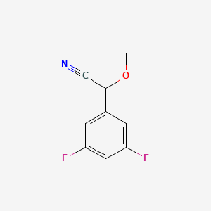 molecular formula C9H7F2NO B2962859 2-(3,5-Difluorophenyl)-2-methoxyacetonitrile CAS No. 1695947-84-2