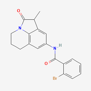 molecular formula C19H17BrN2O2 B2962862 2-bromo-N-(1-methyl-2-oxo-2,4,5,6-tetrahydro-1H-pyrrolo[3,2,1-ij]quinolin-8-yl)benzamide CAS No. 898454-50-7