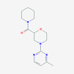 molecular formula C15H22N4O2 B2962863 [4-(4-Methylpyrimidin-2-yl)morpholin-2-yl]-piperidin-1-ylmethanone CAS No. 2415519-79-6