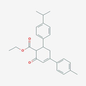 molecular formula C25H28O3 B2962870 ethyl 4-(4-methylphenyl)-2-oxo-6-[4-(propan-2-yl)phenyl]cyclohex-3-ene-1-carboxylate CAS No. 851716-37-5
