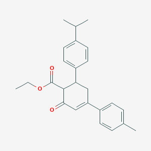 molecular formula C25H28O3 B2962870 Ethyl 4-(4-methylphenyl)-2-oxo-6-(4-propan-2-ylphenyl)cyclohex-3-ene-1-carboxylate CAS No. 851716-37-5