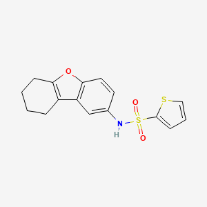 molecular formula C16H15NO3S2 B2962876 N-(6,7,8,9-tetrahydrodibenzofuran-2-yl)thiophene-2-sulfonamide CAS No. 518053-45-7