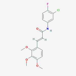 N-(3-chloro-4-fluorophenyl)-3-(2,3,4-trimethoxyphenyl)acrylamide
