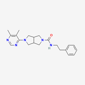 5-(5,6-dimethylpyrimidin-4-yl)-N-(2-phenylethyl)-octahydropyrrolo[3,4-c]pyrrole-2-carboxamide