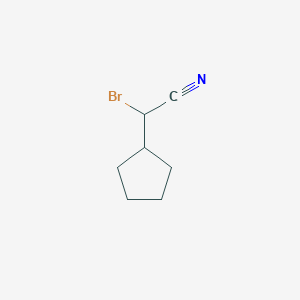 molecular formula C7H10BrN B2962900 2-Bromo-2-cyclopentylacetonitrile CAS No. 1379452-42-2