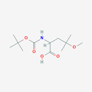 molecular formula C12H23NO5 B2962944 4-Methoxy-4-methyl-2-[(2-methylpropan-2-yl)oxycarbonylamino]pentanoic acid CAS No. 1702949-81-2