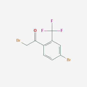 molecular formula C9H5Br2F3O B2962949 4-Bromo-2-(trifluoromethyl)phenacyl bromide CAS No. 1697955-36-4