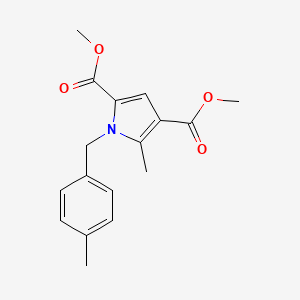 molecular formula C17H19NO4 B2963066 Dimethyl 5-methyl-1-[(4-methylphenyl)methyl]pyrrole-2,4-dicarboxylate CAS No. 866144-80-1