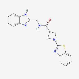 N-((1H-benzo[d]imidazol-2-yl)methyl)-1-(benzo[d]thiazol-2-yl)azetidine-3-carboxamide