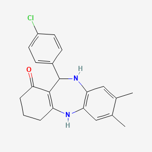 11-(4-chlorophenyl)-7,8-dimethyl-2,3,4,5,10,11-hexahydro-1H-dibenzo[b,e][1,4]diazepin-1-one