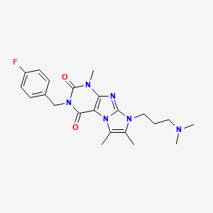 8-(3-(dimethylamino)propyl)-3-(4-fluorobenzyl)-1,6,7-trimethyl-1H-imidazo[2,1-f]purine-2,4(3H,8H)-dione