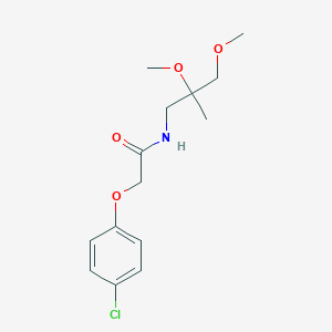 2-(4-chlorophenoxy)-N-(2,3-dimethoxy-2-methylpropyl)acetamide