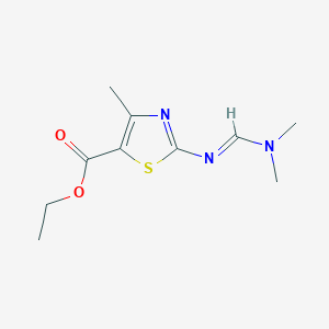 (E)-ethyl 2-(((dimethylamino)methylene)amino)-4-methylthiazole-5-carboxylate
