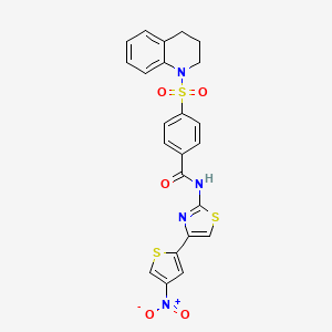4-((3,4-dihydroquinolin-1(2H)-yl)sulfonyl)-N-(4-(4-nitrothiophen-2-yl)thiazol-2-yl)benzamide