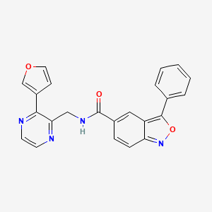 N-((3-(furan-3-yl)pyrazin-2-yl)methyl)-3-phenylbenzo[c]isoxazole-5-carboxamide