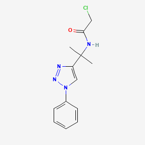 2-Chloro-N-[2-(1-phenyltriazol-4-yl)propan-2-yl]acetamide
