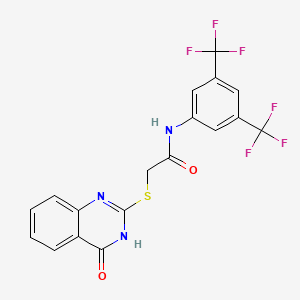 N-(3,5-bis(trifluoromethyl)phenyl)-2-(4-oxo(3-hydroquinazolin-2-ylthio))ethanamide